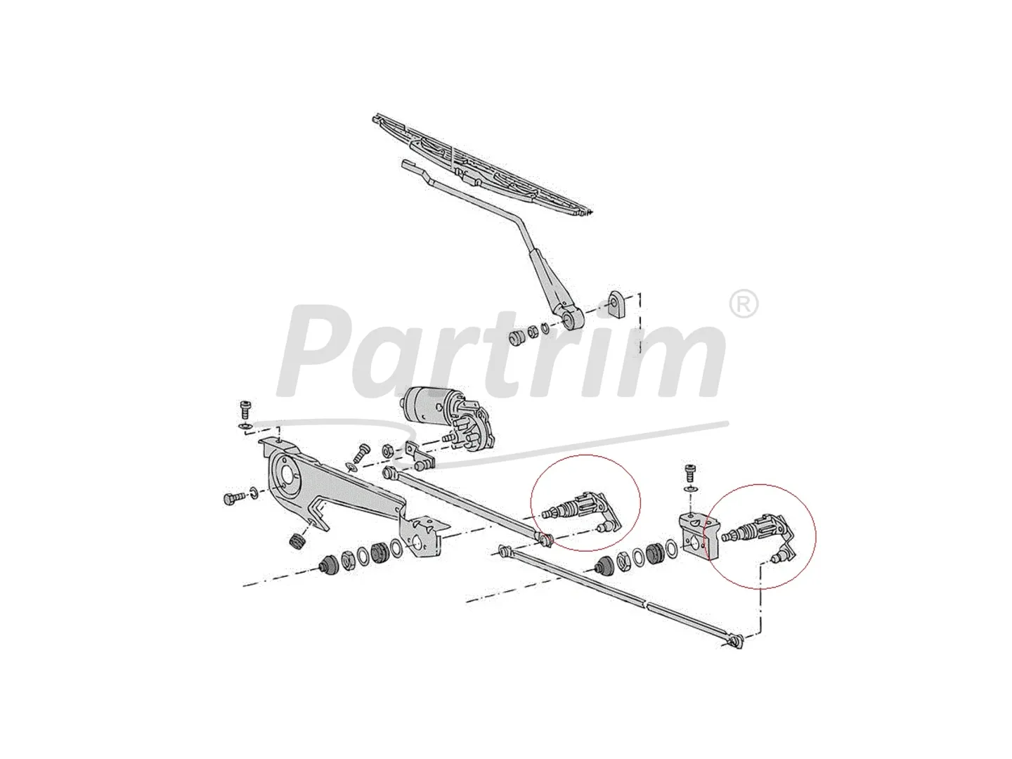 VW T3 T25 WIPER SHAFT RIGHT