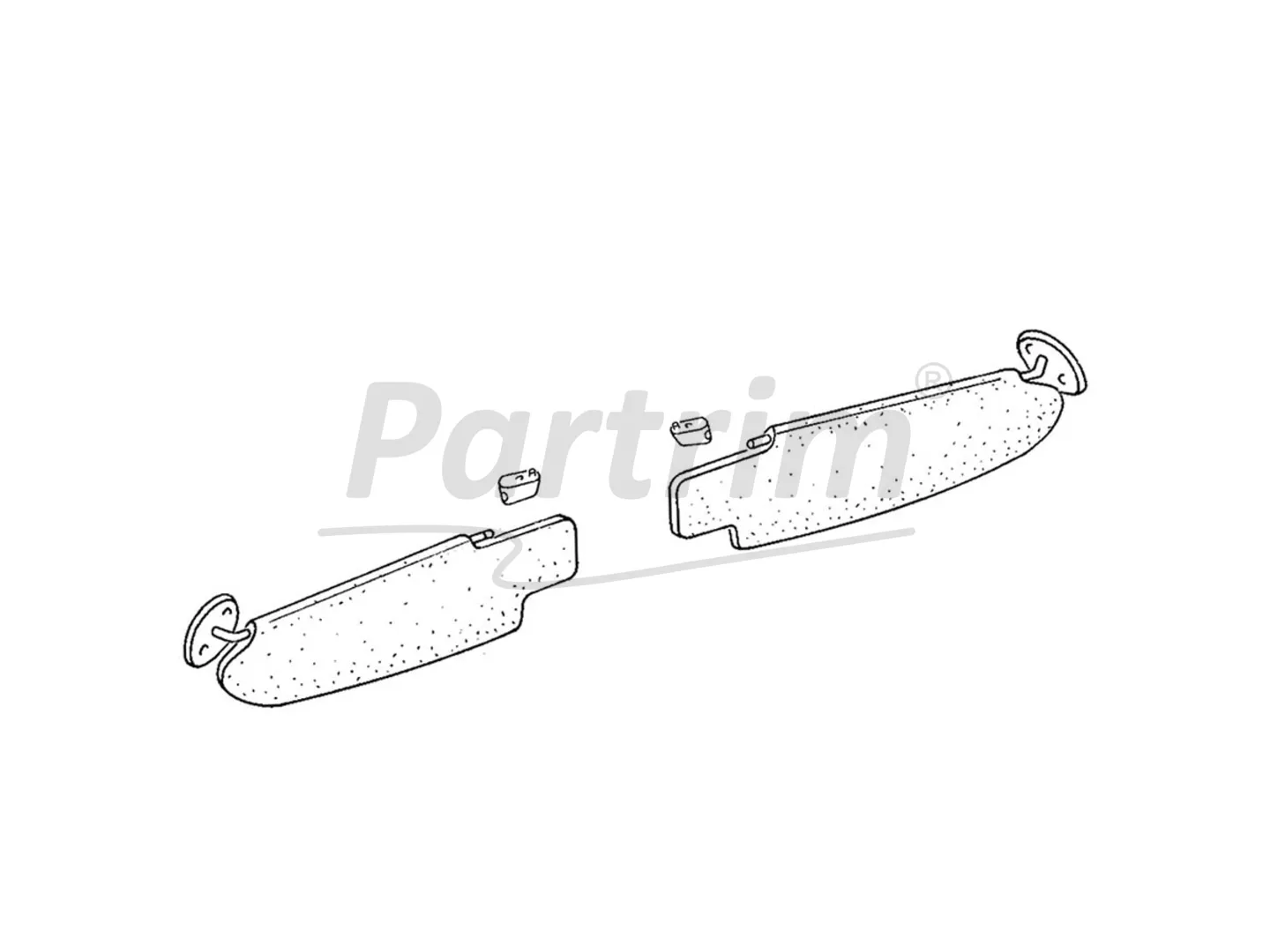 VW T2 SUNVISOR CREAM
