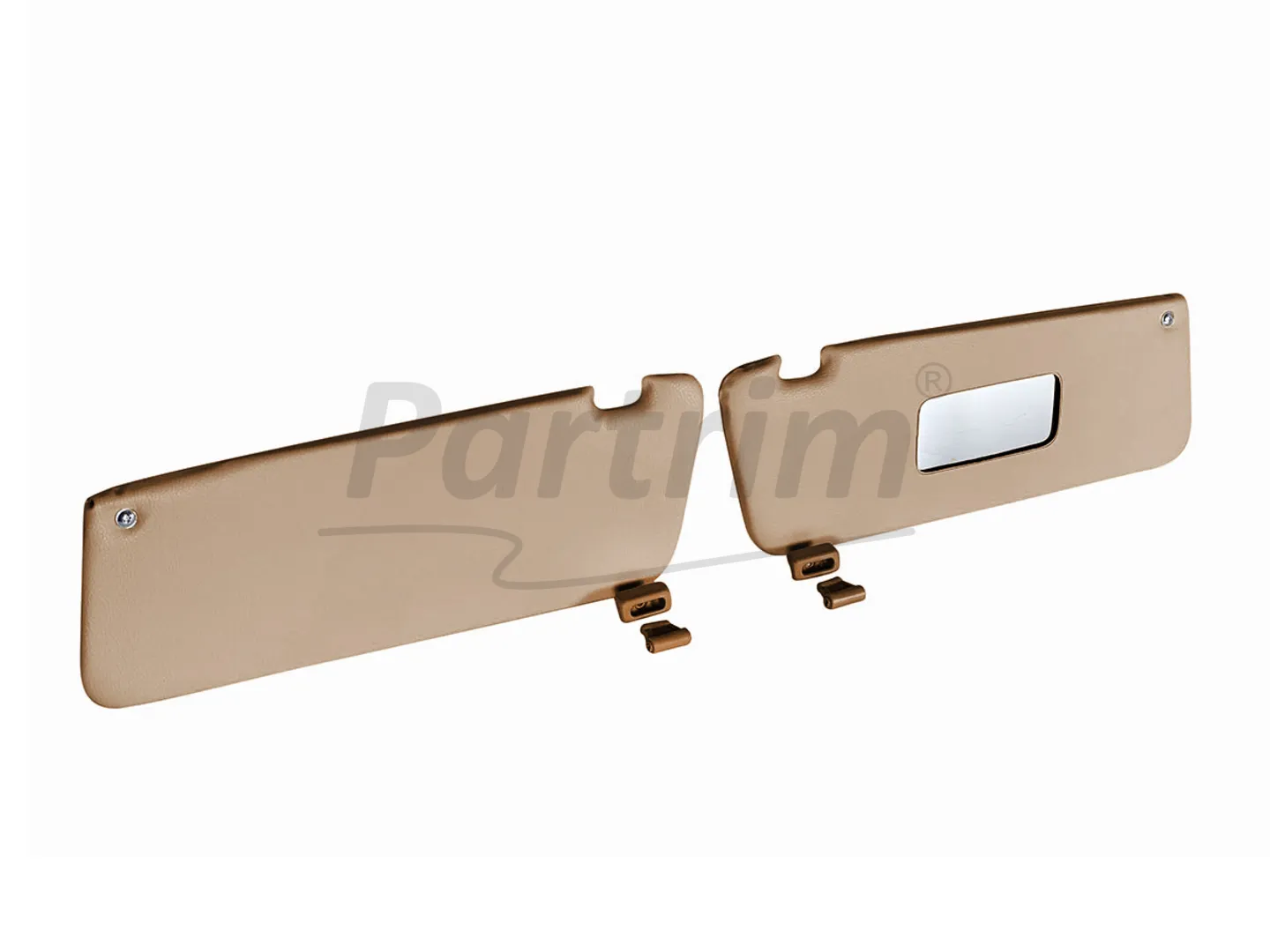 MERCEDES R107 CABRIO SUNVISOR TAN R-L