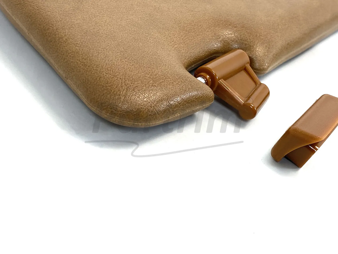MERCEDES R107 CABRIO SUNVISOR WITH BRACKET R-L TAN