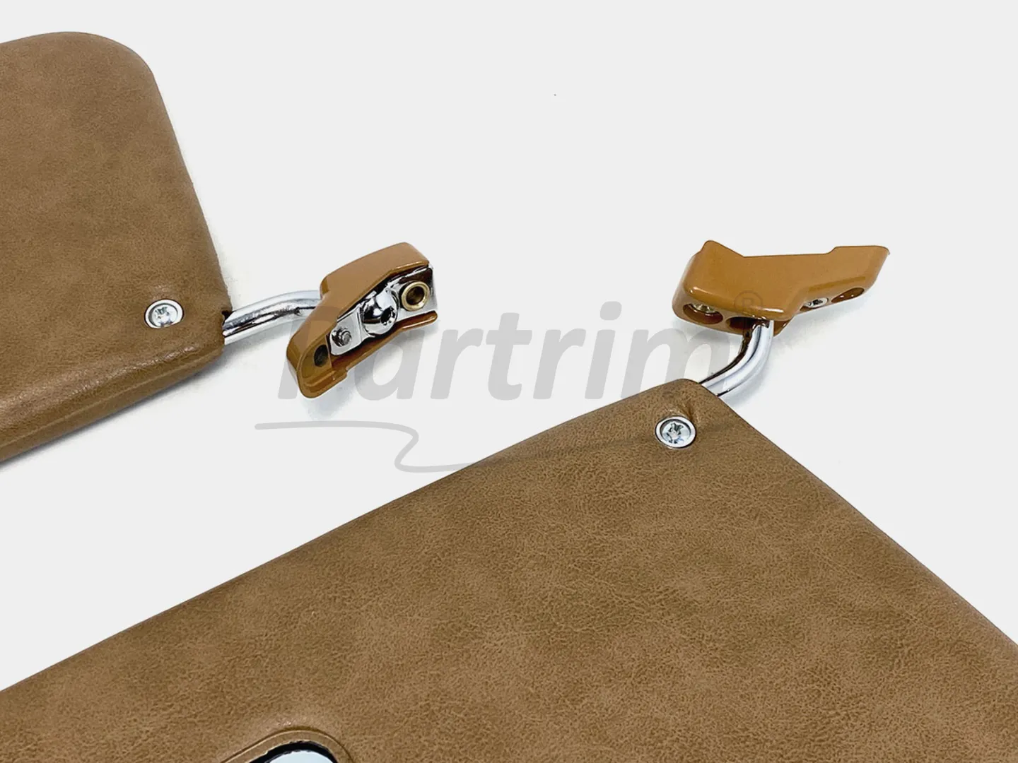 MERCEDES R107 CABRIO SUNVISOR WITH BRACKET R-L TAN