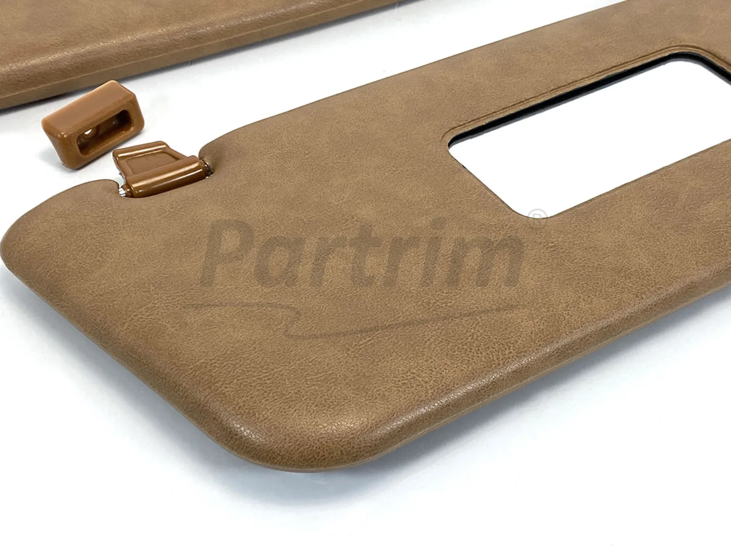 MERCEDES R107 CABRIO SUNVISOR WITH BRACKET R-L TAN