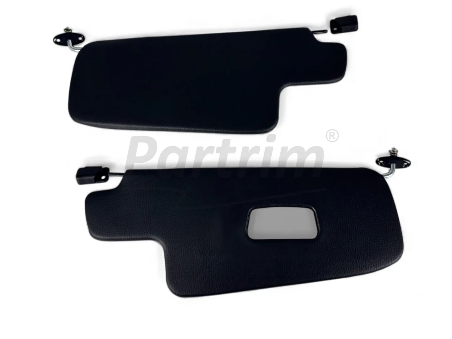 VW OLD BEETLE WITH MIRROR SEDAN SUNVISOR BLACK 8-1967 And Later  & CONVERTIBLE WITH CLIPS